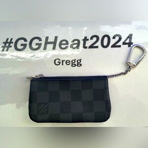 Louis Vuitton Pochette Cle Key Pouch Damier Graphite